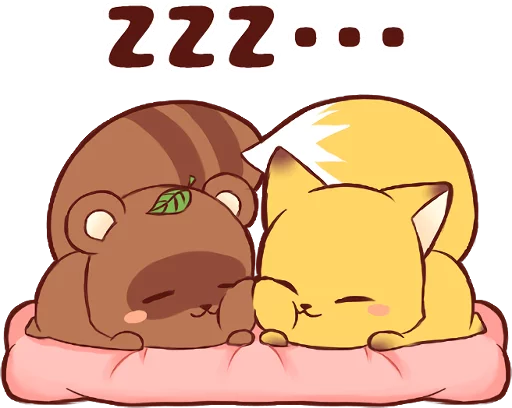🦊 Стикер «Tanuki & Fox girl» для Telegram
