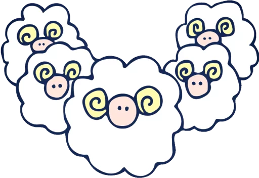 😶 Стикер «THE SHEEPS» для Telegram