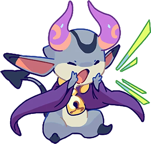 😮 Стикер «TINY DEVIL "HORN" STICKERS» для Telegram