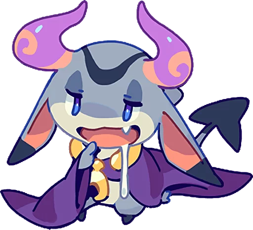 🤤 Стикер «TINY DEVIL "HORN" STICKERS» для Telegram