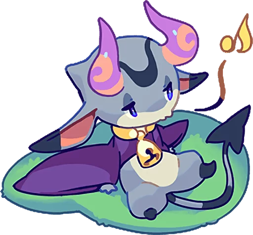 😪 Стикер «TINY DEVIL "HORN" STICKERS» для Telegram