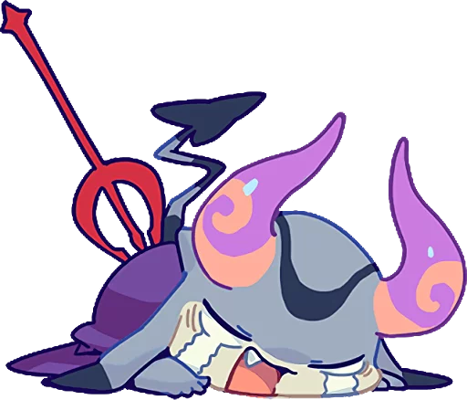 😭 Стикер «TINY DEVIL "HORN" STICKERS» для Telegram