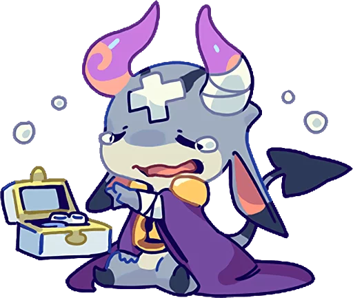 🤕 Стикер «TINY DEVIL "HORN" STICKERS» для Telegram