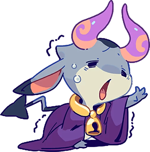 😓 Стикер «TINY DEVIL "HORN" STICKERS» для Telegram