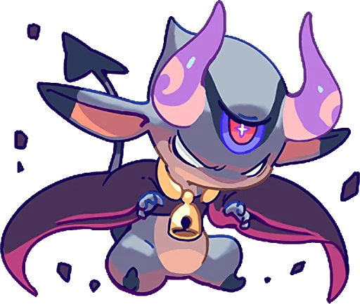 😠 Стикер «TINY DEVIL "HORN" STICKERS» для Telegram