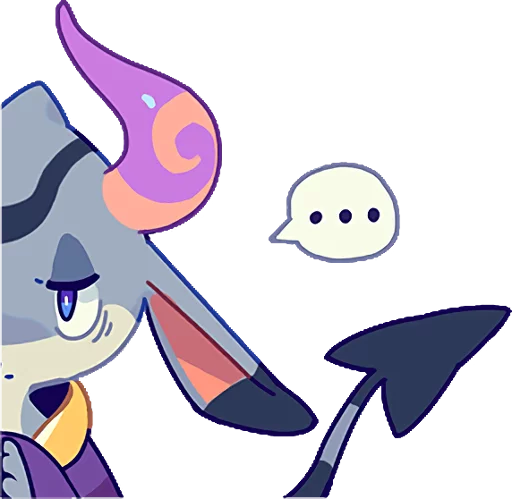 😒 Стикер «TINY DEVIL "HORN" STICKERS» для Telegram