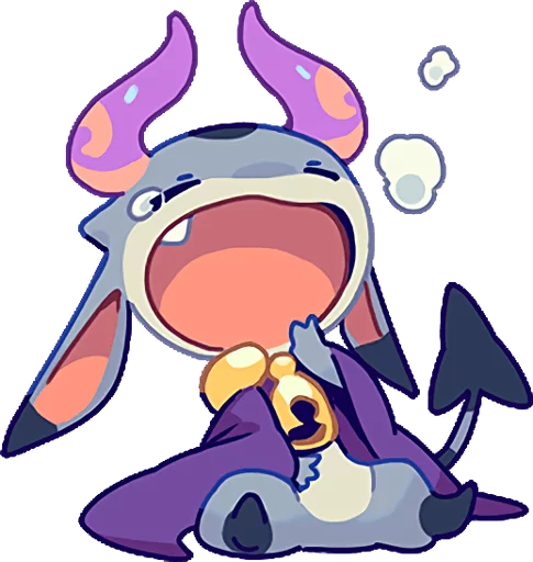 😪 Стикер «TINY DEVIL "HORN" STICKERS» для Telegram