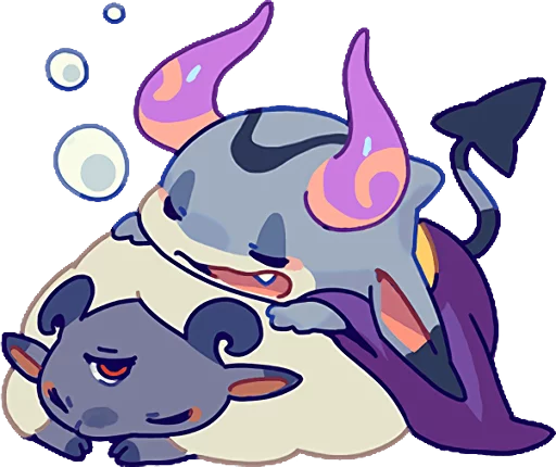 😴 Стикер «TINY DEVIL "HORN" STICKERS» для Telegram