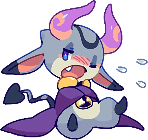 😮 Стикер «TINY DEVIL "HORN" STICKERS» для Telegram
