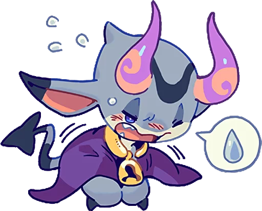😣 Стикер «TINY DEVIL "HORN" STICKERS» для Telegram