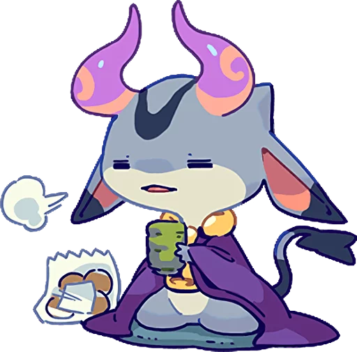 😌 Стикер «TINY DEVIL "HORN" STICKERS» для Telegram