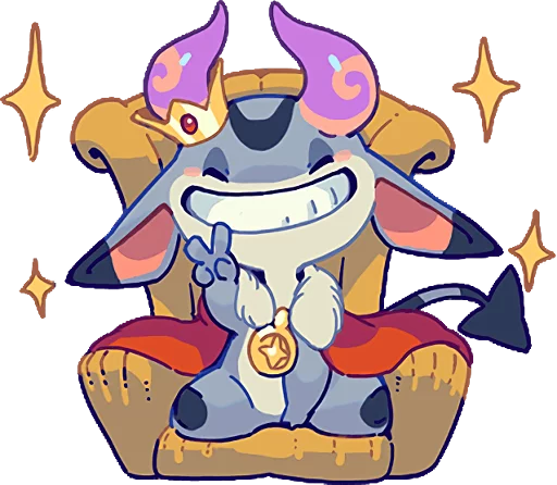😎 Стикер «TINY DEVIL "HORN" STICKERS» для Telegram