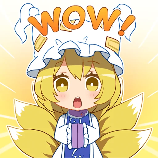 😮 Стикер «Touhou Project Everyday» для Telegram