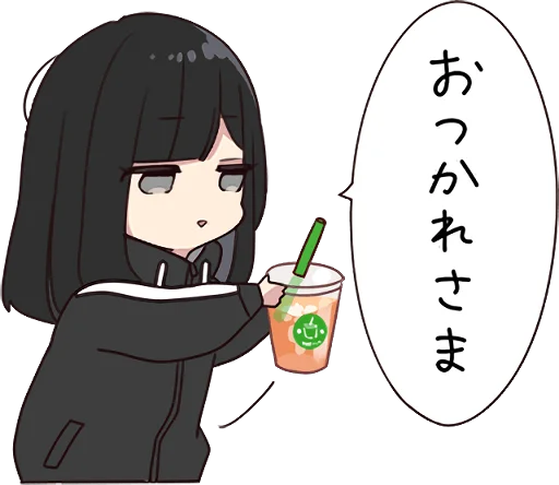 🥤 Стикер «Yurudara-chan» для Telegram
