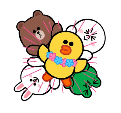 🥳 Стикер «LINE Characters» для Telegram