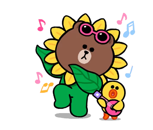 🎶 Стикер «LINE Characters Cute and Soft Summer» для Telegram