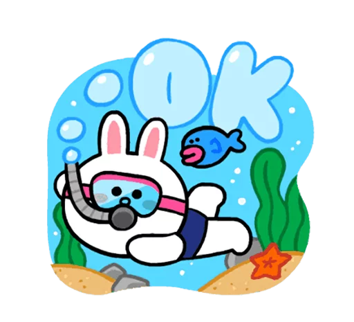 👌 Стикер «LINE Characters Cute and Soft Summer» для Telegram