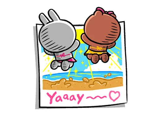 😄 Стикер «LINE Characters Cute and Soft Summer» для Telegram
