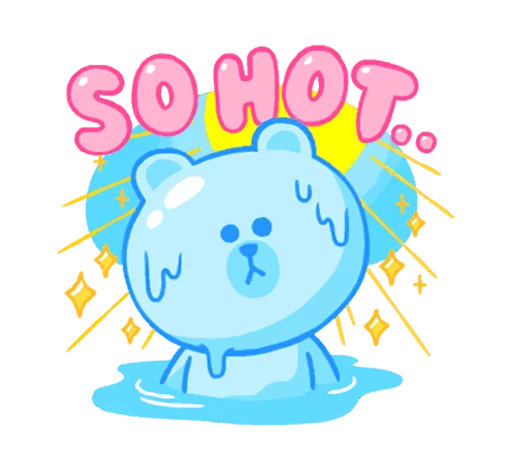 ☀ Стикер «LINE Characters Cute and Soft Summer» для Telegram