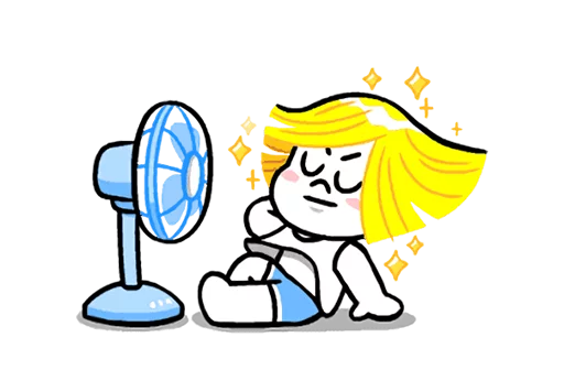 😌 Стикер «LINE Characters Cute and Soft Summer» для Telegram