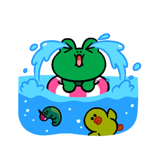 😢 Стикер «LINE Characters Cute and Soft Summer» для Telegram