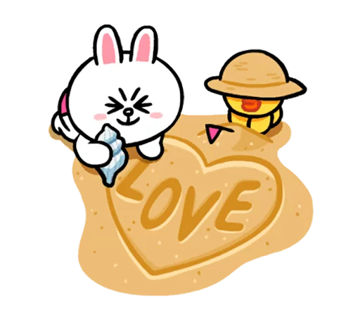 ❤ Стикер «LINE Characters Cute and Soft Summer» для Telegram