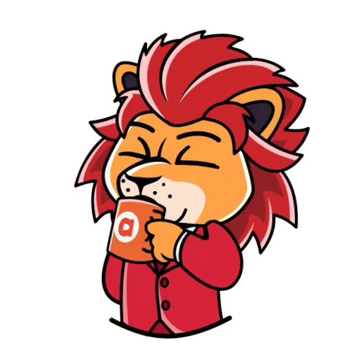 ☕️ Стикер «Лев Аякс» для Telegram