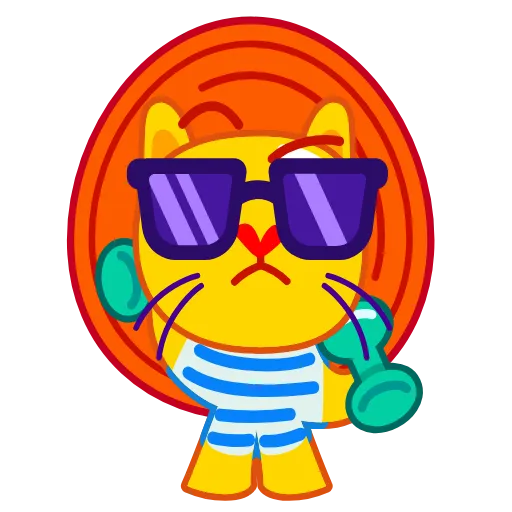 😎 Стикер «Leo the Cat» для Telegram