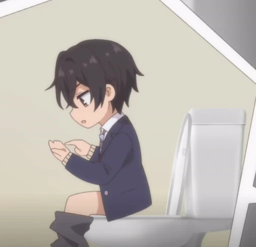 🚽 Стикер «Искушенная ты и незрелый я» для Telegram
