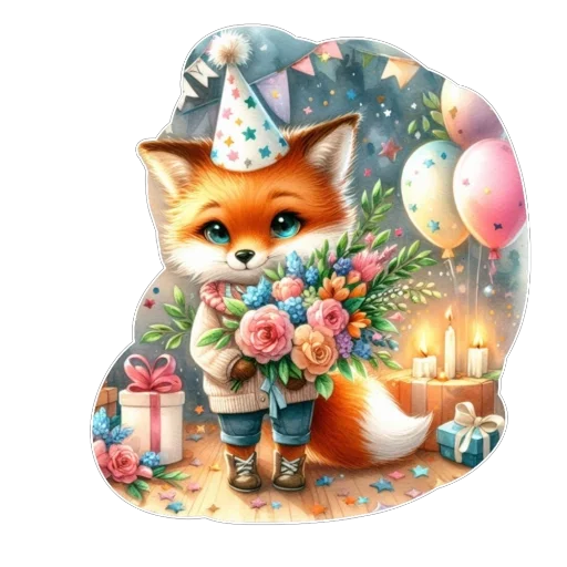 ❤ Стикер «Лис» для Telegram