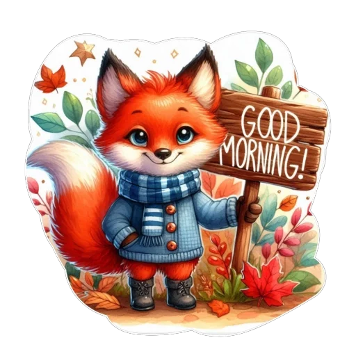 ❤ Стикер «Лис» для Telegram