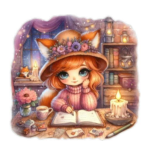 ❤ Стикер «Лис» для Telegram