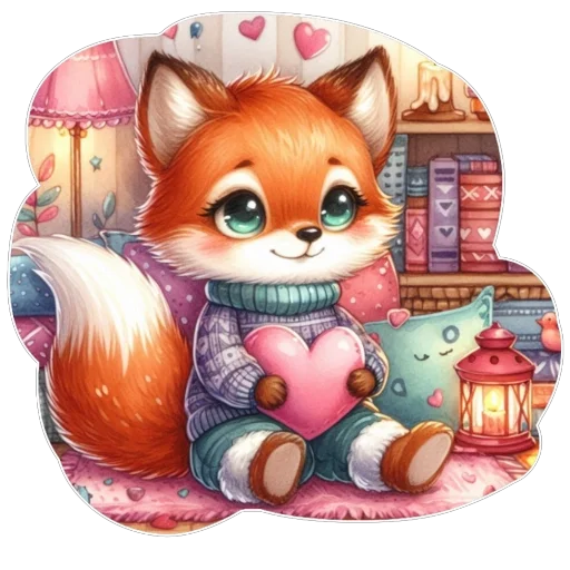 ❤ Стикер «Лис» для Telegram