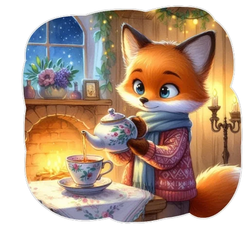 ❤ Стикер «Лис» для Telegram