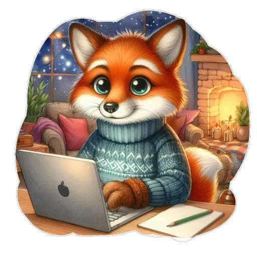 ❤ Стикер «Лис» для Telegram