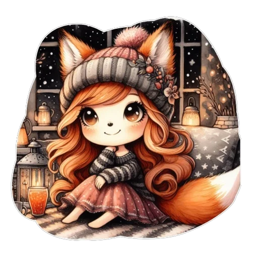 ❤ Стикер «Лис» для Telegram