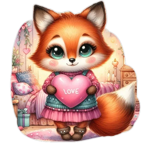 ❤ Стикер «Лис» для Telegram