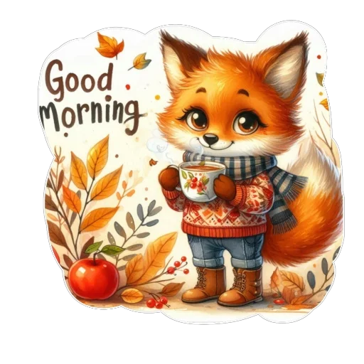 ❤ Стикер «Лис» для Telegram
