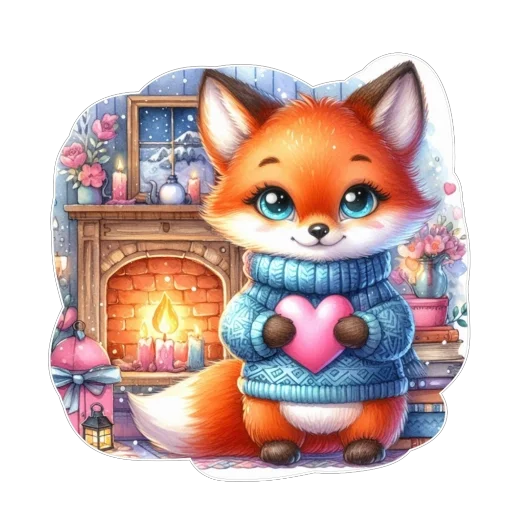 ❤ Стикер «Лис» для Telegram