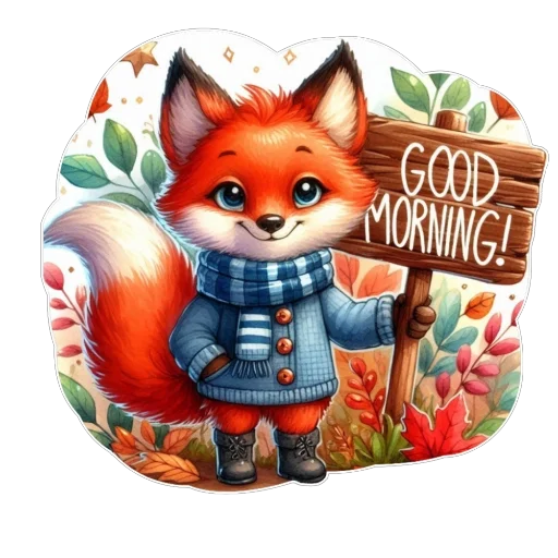 ❤ Стикер «Лис» для Telegram