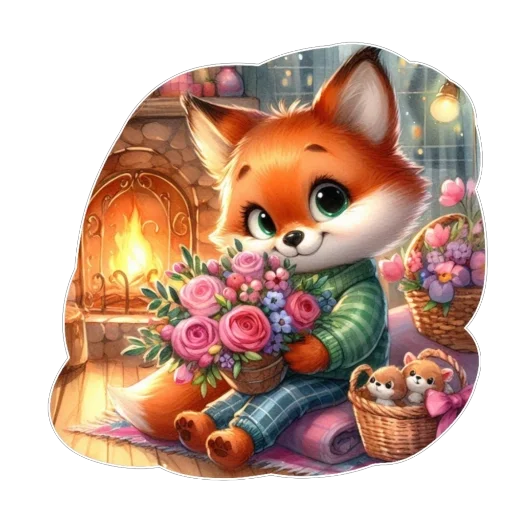 ❤ Стикер «Лис» для Telegram
