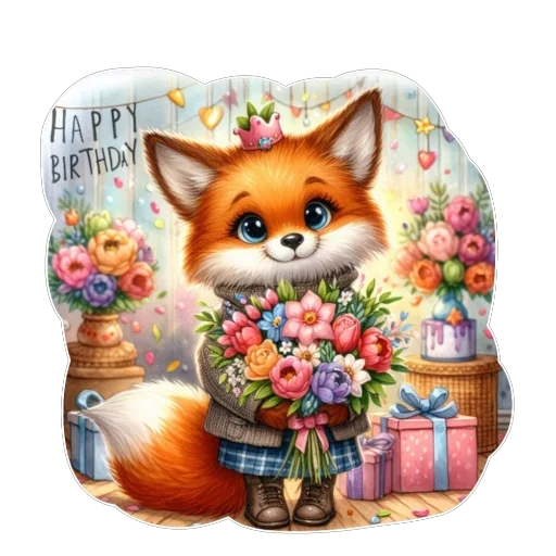 ❤ Стикер «Лис» для Telegram