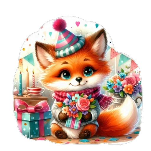 ❤ Стикер «Лис» для Telegram