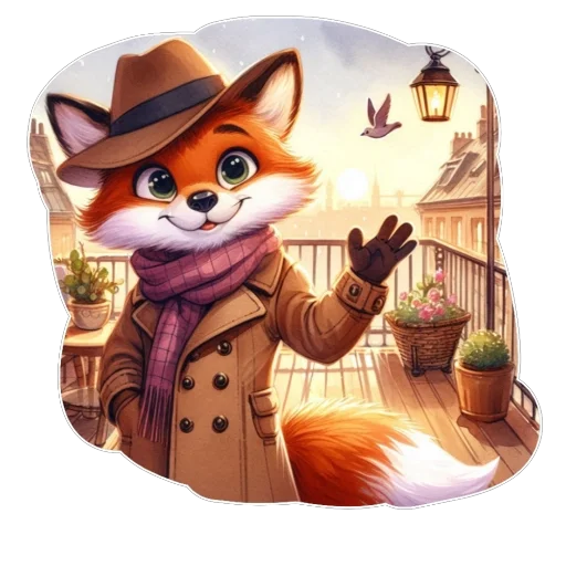 ❤ Стикер «Лис» для Telegram