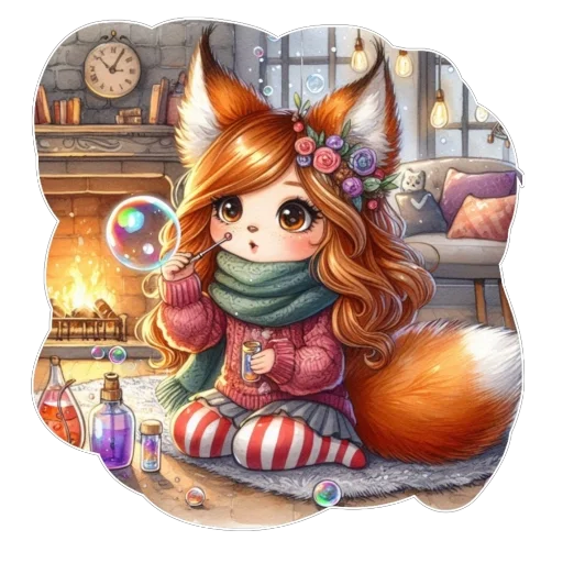 ❤ Стикер «Лис» для Telegram