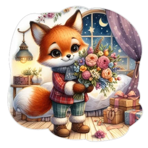 ❤ Стикер «Лис» для Telegram
