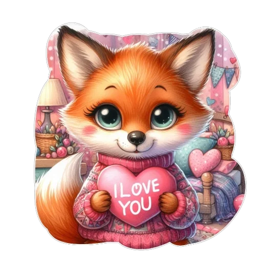 ❤ Стикер «Лис» для Telegram
