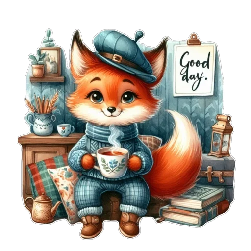 ❤ Стикер «Лис» для Telegram