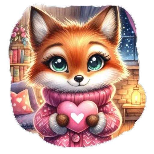 ❤ Стикер «Лис» для Telegram