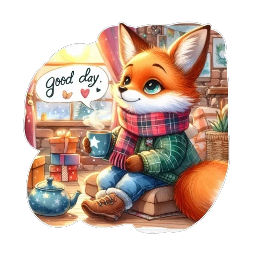 ❤ Стикер «Лис» для Telegram